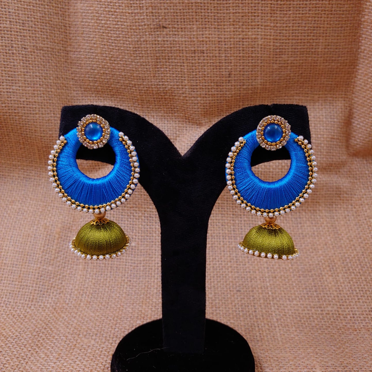 Buy Indian Jewelry/gold Indian Earrings Tikka Set/indian Yellow, Blue Chand  Balli Earrings Jewellery/wedding Bridal Jewelry Chintu Set Online in India  - Etsy